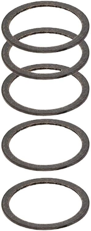 Bicycle Headset Washer Stem Spacer 5 10 15mm Aluminum Alloy Carbon Ring Fit for 28.6mm Fork Steerer for Bikes(1mm Carbon 5pcs)