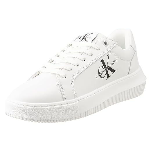 Calvin Klein Damen Cupsole Sneaker Chunky Schuhe, Weiß (White), 39