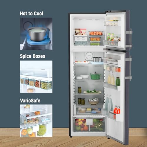 Image of Liebherr 428L 2 Star inverter, Hot to Cool, Bar Handle, Frost Free Double Door Refrigerator, Duo cooling, 20 Years Warranty on Compressor, Freezer 93 L, Vegetable Organiser, Cobalt steel (2024 Model)