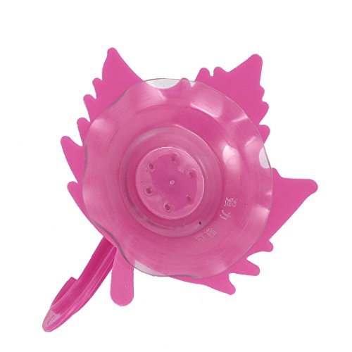 Ruilogod Cuisine Bath Maple Feuille Forme Plastique Aspiration Crochet Cinkers Fushia