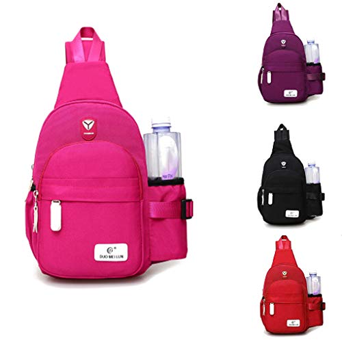 Homens Mulheres Nylon Crossbody Bag Outdoor Camping ombro Peito Ciclo Sling Bag diário de viagem de