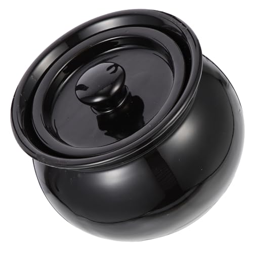 Luxshiny 黒色陶瓷?? 多機能スープポット 耐火ガス対応 キッチン用製スープボウル 家用調理器具 簡単洗浄で実用的