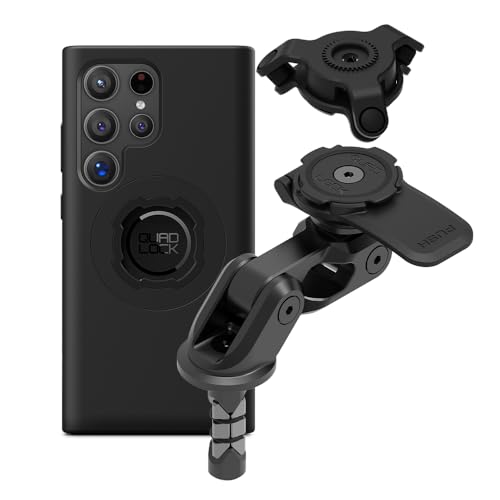 Image of Quad Lock Motorcycle Fork Stem Mount PRO Kit with Vibration Dampener and MAG Phone Case for Galaxy S24 Ultra