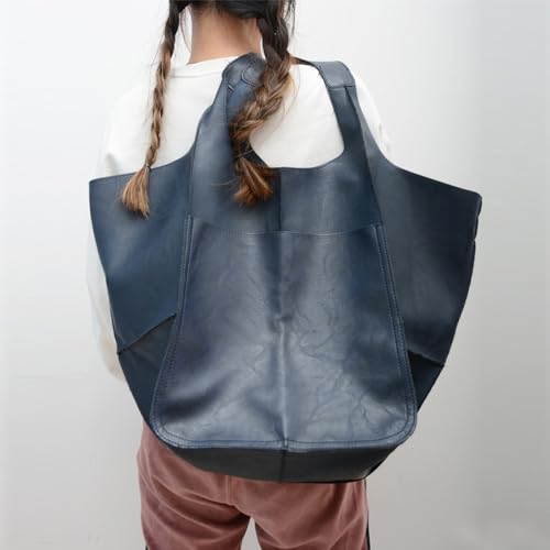 Bolso Tote de cuero sintético retro para mujer, gran capacidad miniatura 3