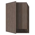 UMIACOUSTICS 6 Packs Acoustic Wall Panel,47.2 x 23.6 Inches Decorative Sound Panel for Echo Reverb Treatment,Deep Walnut