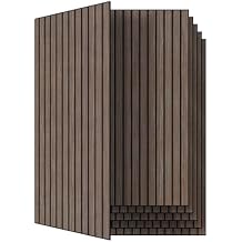 UMIACOUSTICS 6 Packs Acoustic Wall Panel,47.2 x 23.6 Inches Decorative Sound Panel for Echo Reverb Treatment,Deep Walnut