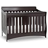 Delta Children Bentley S Series Deluxe 6-in-1 Convertible Crib, Dark Chocolate