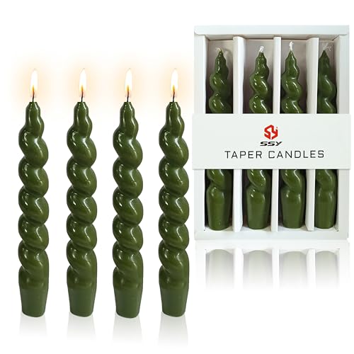 Bougies coniques en spirale faites main d'une finition haut de gamme