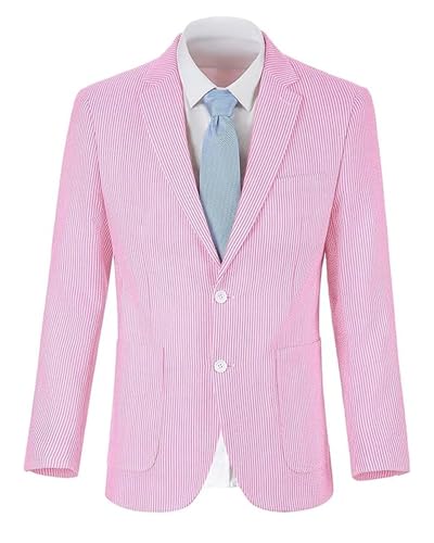 Seersucker Men’s Suits Blazer Separate Slim Fit Suit Jackets for Men Summer Wedding Prom Tuxedo Sports Coat