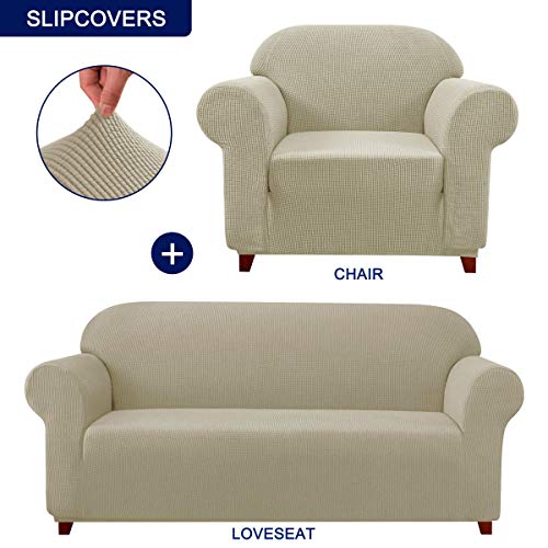 subrtex 1 Piece Chair Slipcover Bundles Loveseat Slipcover Stretch Furniture Protective Cover