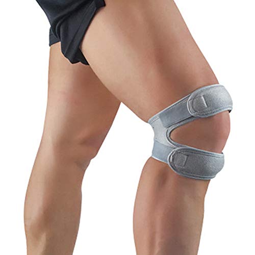 Dingcheng Rodilleras, Rodilla Protectoras,Ajustable Silicona Protecciones de Rodillas para Correr, Crossfit, Gimnasio, Dolor en Las articulaciones, Artritis, Jumper 1PCS. (Gris)