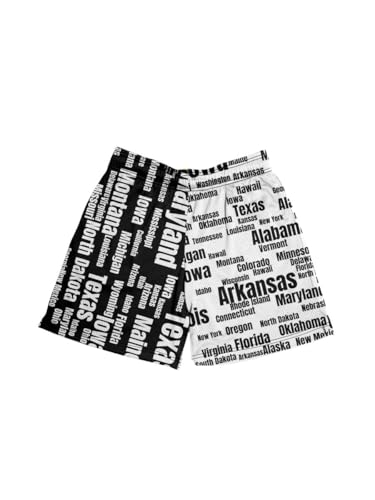 Men's Mesh Graphic Athletic Shorts Cool Streetwear Gym Shorts Mesh Pattern Printed Vintage Casual Shorts2