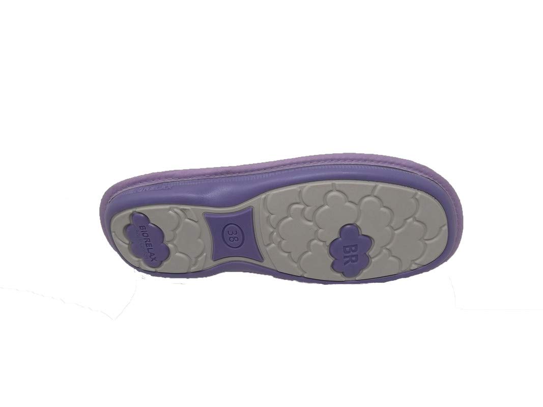 Zapatilla de Estar por casa/Mujer/Biorelax/Material Empeine: Téxtil/Color Lila/Suela de Goma Antideslizante/Cámara de Aire