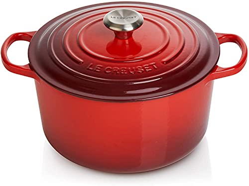 Le Creuset Cocotte Redonda Alta de Hierro Fundido, 26 cm, 6.3 L, Cereza, 21195260602430