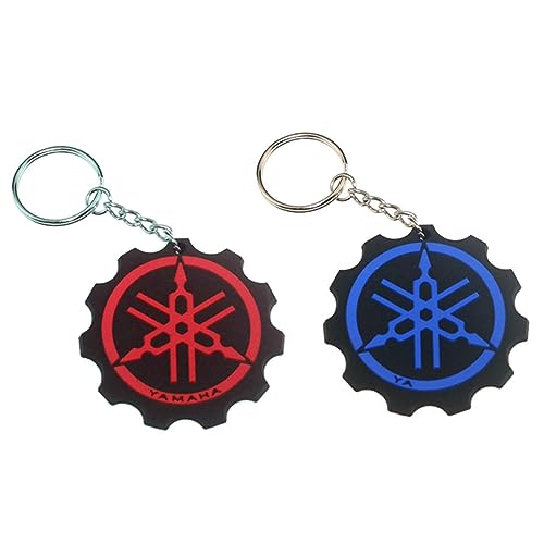 OSUWLSI 2 llaveros colgantes de PVC para mini motocicleta, llavero de coche para hombres y mujeres para R6