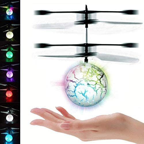 Flying Ball, UTTORA RC Flying Toy for Kids Boys Girls with Colorful Flashing LED Infrared Induction Helicopter Ball Toy Gift for Kids Indoor and Outdoor Games