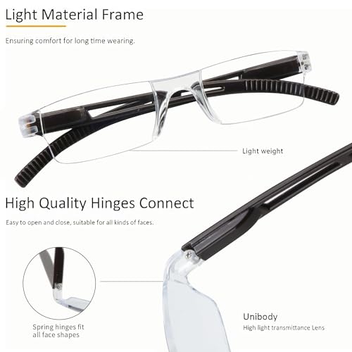 Image of 8 Pack Reading Glasses, Blue Light Blocking Computer Reading Glasses for Women and Men, Lightweight Readers (4 Color+4 Brown,+2.50Magnification)