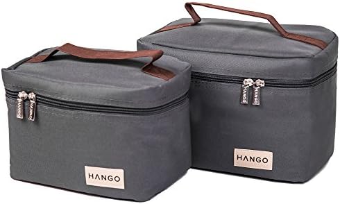 Attican HANGO Insulated Lunch Bag [Set of 2 Sizes] - For Women & Men - Easy to Clean, Keeps Food Cold or Warm - Large & Small Sizes, Perfect for Everyday Uses