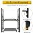 MYFIREPLACEDIRECT Firewood Rack with 4 Fireplace Tools, Fireplace Tool Sets Log Rack Outdoor Heavy-Duty Log Wood Storage Accessory for Indoor Fire Pit Wood Holders with Shovel, Poker, Tongs, Broom