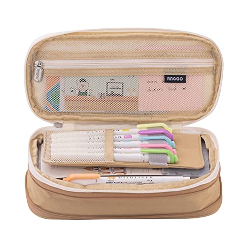 Henniu Estojo De Lápis De Grande Capacidade Escolar Caixa De Lápis Papelaria Bolso Com Zíper Para Escritório Armazenamento Doméstico Multicamadas Bolso De Armazenamento Presente Para Crianças