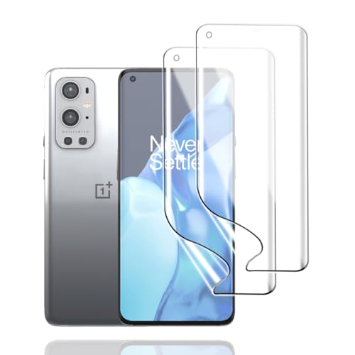 KoasVonson Película Hidrogel para OnePlus 9 Pro, 2 Piezas: Protectores de Pantalla, 6H Antiarañazos, TPU Flexible, Claridad HD, Tacto Ultrasensible, Compatible ID de Huellas Digitales