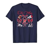 Mississippi Ole Miss Rebels Football Bows Navy T-Shirt