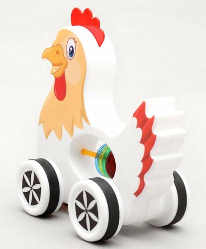 Storio Baby Products Pull Along Toddler Toy, Pull Along Toy with Attractive Design, Developmental Toy for 1 Year Old Girl Boy - Chicken - Image 3 thumbnail
