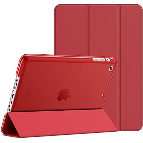 JETech Funda para iPad Mini 1 2 3, Carcasa con Soporte Función, Auto-Sueño/Estela (Rojo)