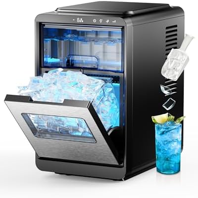 ICEVIVAL Crescent Ice Maker Countertop, 35Lbs/24H, Clear Ice Maker with Self-Cleaning & Timer, 16 Crystal-Clear Ice in 12 Mins, Countertop Ice Makers for Home, Office or Party : Appliances