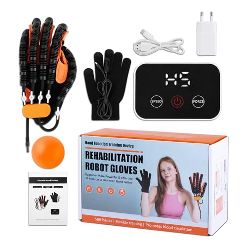 JBMBHC Finger and Hand Function Workout Recovery Device, Robotic Rehabilitative Gloves for Finger Exercising, Stroke Therapy Equipment Hand Function Rehabilitation - Image 10