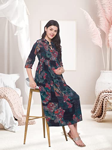 Image of AV2 Women's Rayon Relaxed Fit A Line Maternity Wear