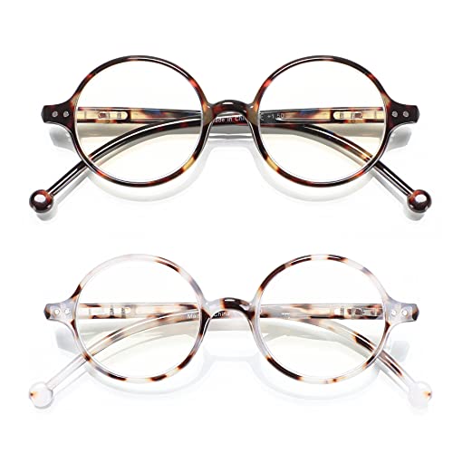 Image of Round Reading Glasses for Women Men Blue Light Blocking Circular Readers Unisex Ultra Lightweight Circle Eyeglasses