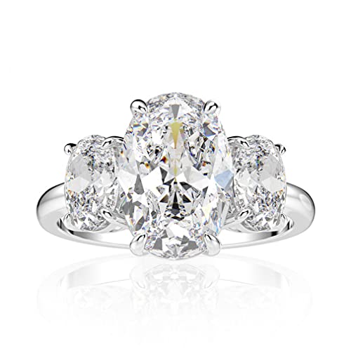 Bague moissanite en argent 925 pour femme taille 5 élégante