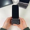 EXknight Magnetic Keyboard for iPhone Wireless Mini Keyboard with 3D Printed Magnetic Backplate, Clicky Dome Switch Typing Feel (Black, iPhone 12-16 Pro Max / 14-16 Plus)