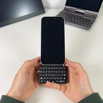 EXknight Magnetic Keyboard for iPhone Wireless Mini Keyboard with 3D Printed Magnetic Backplate, Clicky Dome Switch Typing Feel (Black, iPhone 12-16 Pro Max / 14-16 Plus)