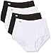 Produktbild Playtex Damen Coton Stretch Culotte Maxi Lot de 4 Taillenslip, Mehrfarbig (Blanc/Noir 04x), 40 (4er Pack)