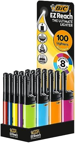 BIC Multi-purpose Classic Edition Lighter & Flex Wand Lighter, 4-Pack (Packaging Varies) - BIC