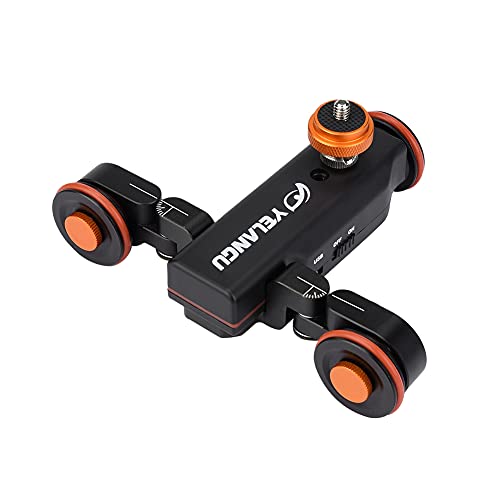 Rankomu YELANGU L4X Mini Carro Eléctrico Motorizado para Cámara, Videocámara, DV, Compatible con DSLR Diseño Compacto