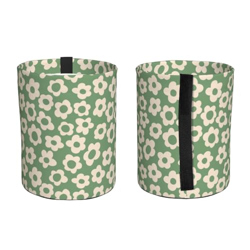 Image of Vintage Groovy Flowers Car Trash Can Collapsible Garbage Can,Hanging Trash Bag Water Proof with Suitable for Storage for Car Interiors,Home