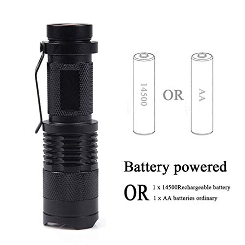 Mobestech 2pcs Mini Lanterna Lanterna de Luz UV Lanterna Portátil Lâmpada de Detecção de Agente Fluo