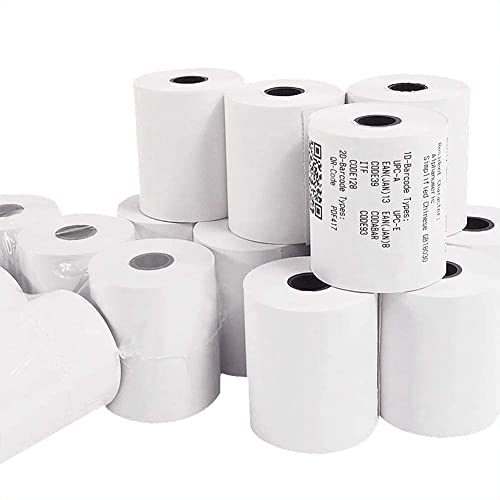 Thermorollen, NefLaca 20 Rollen Thermopapier 80mm x 70m x 12mm Kassenrollen passend für EC Cash, ohne Bisphenol A, weiße Farbe Cover
