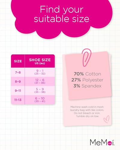 MeMoi Girls Over The Knee Flat Knit Cotton Blend Uniform Socks4