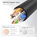 Cable Matters 10Gbps Snagless Cat 6 Ethernet Cable - 75ft, Cat 6 Cable, Cat6 Cord, Ethernet Cord, Black