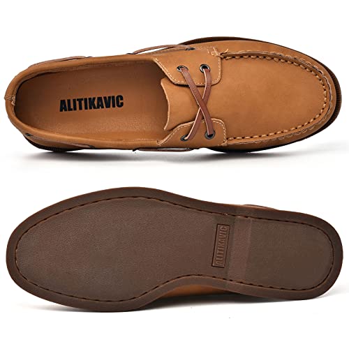 Mens Boat Shoes Leather Casual Dress Shoes Classic Loafers3