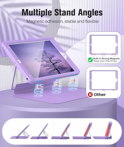 Protection écran iPad 9e/8e/7e génération coque intégrale violette - 4