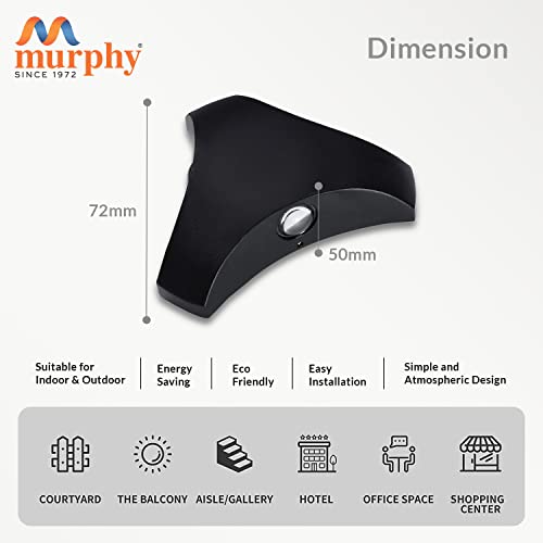 Image of Murphy 6-Watt 3 Way Up Down Outdoor LED Wall Light with Aluminium IP65 Grade Waterproof Body (Multi Color, Pack of 5)