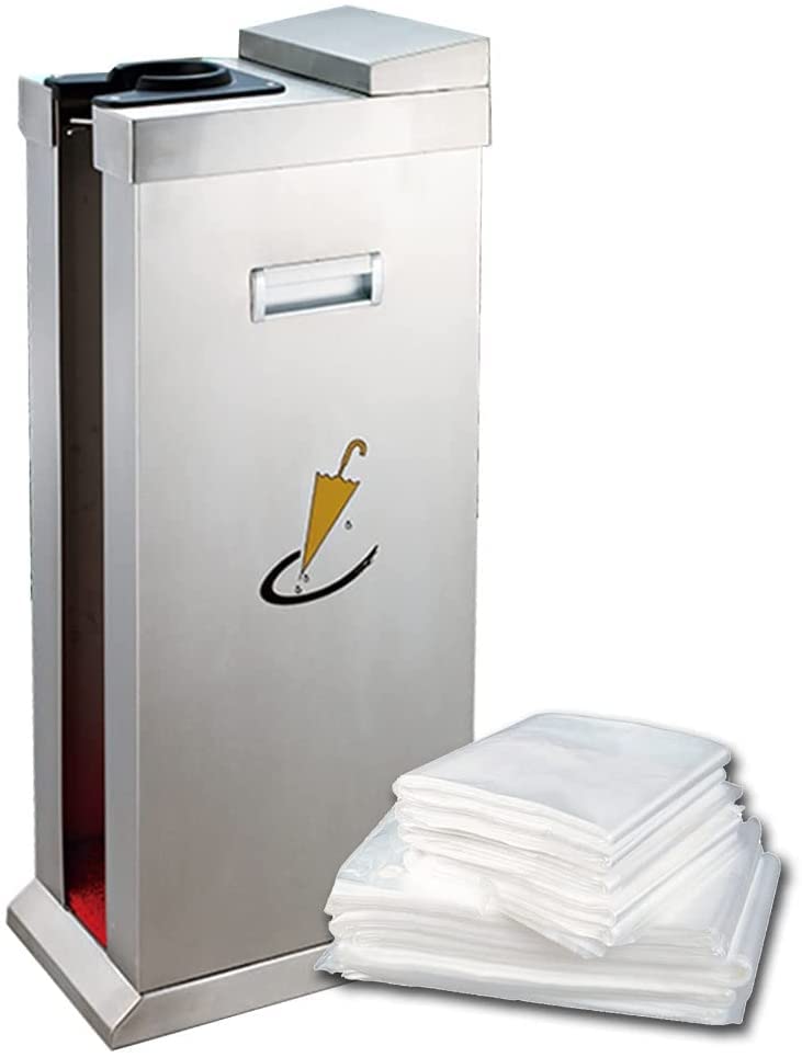 Support de parapluie avec distributeur automatique de sacs pour halls d'immeubles et magasins
