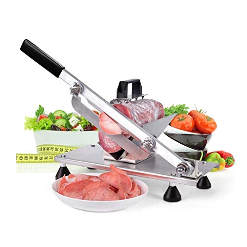 ZWB Allesschneider Manueller Gefrorenes Fleisch Gemüsehobel Edelstahl Kräuterschneider for Speck Rindfleisch Thin…