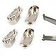 ZAAWUUT Kleiderschrank Rod Support Halter, Kleiderschrank Kleidung Pole Bracket Base, 4-Pack Zink Legierung Schrank Pole Socken für hängende Stangen (Nickel, 15mm)