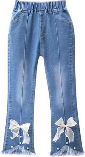 TUANMOZI Jeans Mädchen Jeggings Jeans Leggings Skinny Fit Denim Hose mit...